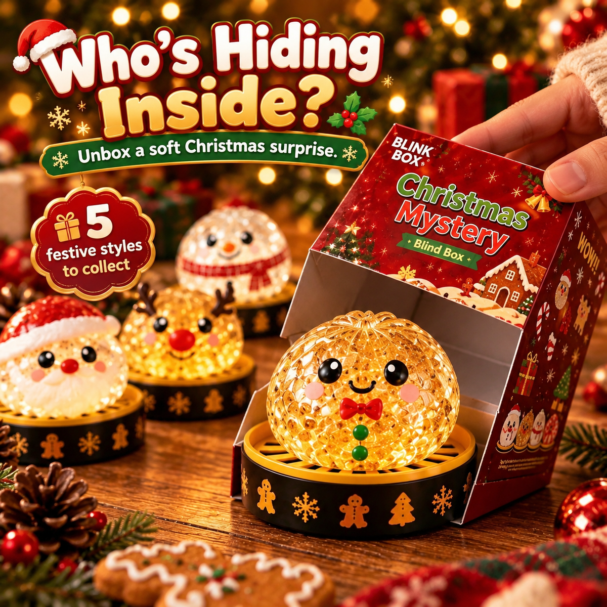 🔥 Limited-Time 49% OFF 🎄 Christmas Mystery Dumpling Squishy Blind Box 🎁 Cute Holiday Surprise Gift