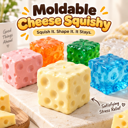 🔥LAST DAY 49% OFF🧀 Moldable Cheese Squishy | 😍 Soft, Satisfying & Non-Rebound