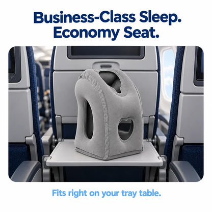 ✈️ Inflatable Airplane Sleep Pillow | Foldable Travel Headrest