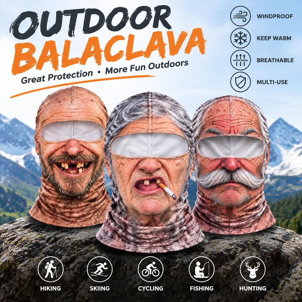 🔥 49% OFF 🤣 Funny Old Man Ski Mask | Look Old, Ski Bold! 🎿