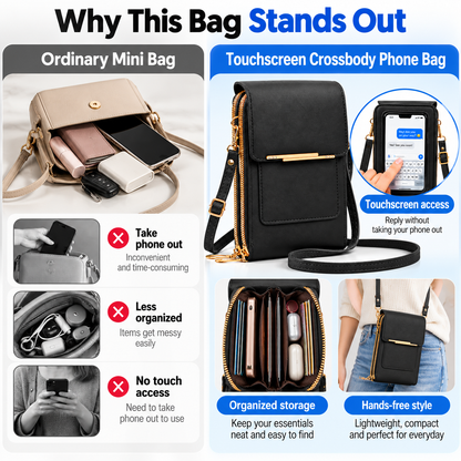👜 Women's Touch Screen Crossbody Phone Bag · No Need to Take Out Phone 📱 — Best Gift for Her 💕