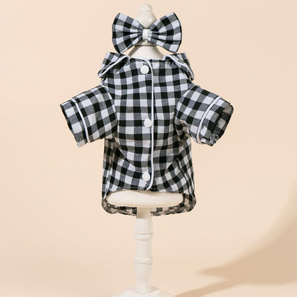 Satin-Look Dog & Cat Pajama Shirt | Cute Pet Outfit