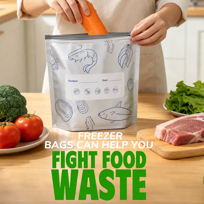 🔥 Limited-Time 49% OFF🥇 Reusable Aluminum Foil Food Storage Bags ♻️ Airtight Antibacterial Freezer Bags