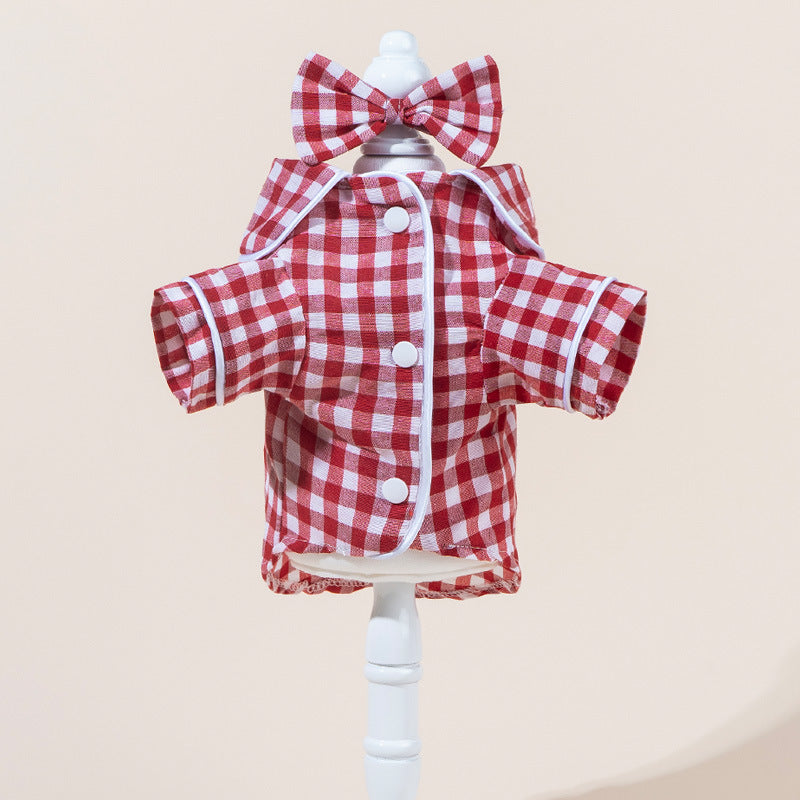 Satin-Look Dog & Cat Pajama Shirt | Cute Pet Outfit