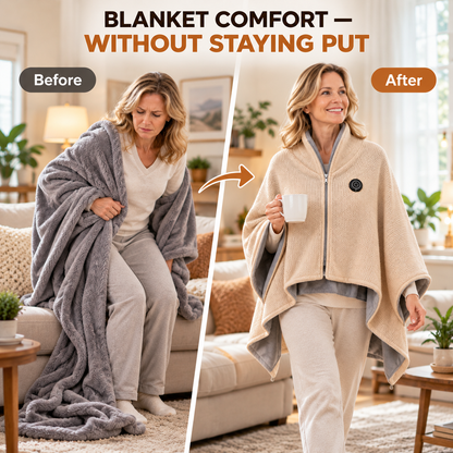 ⛄LIMITED-TIME 49% OFF‼️💞54K+ SOLD⭐🔥 USB HEATED WEARABLE SHAWL