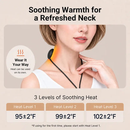 💆 Cordless Neck Massager · EMS + Heat Pendant for Neck & Body