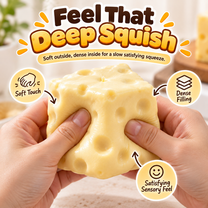 🔥LAST DAY 49% OFF🧀 Moldable Cheese Squishy | 😍 Soft, Satisfying & Non-Rebound
