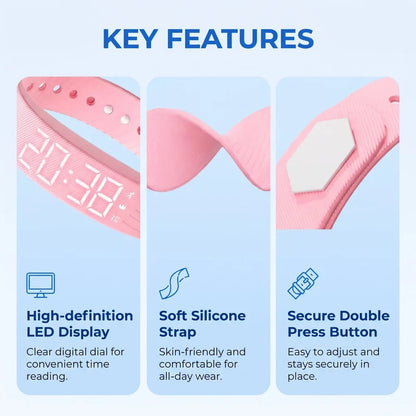 🔥 Limited-Time 49% OFF ⌚⏰Silent Vibration Alarm Watch, Wearable Wake-Up for Deep Sleepers