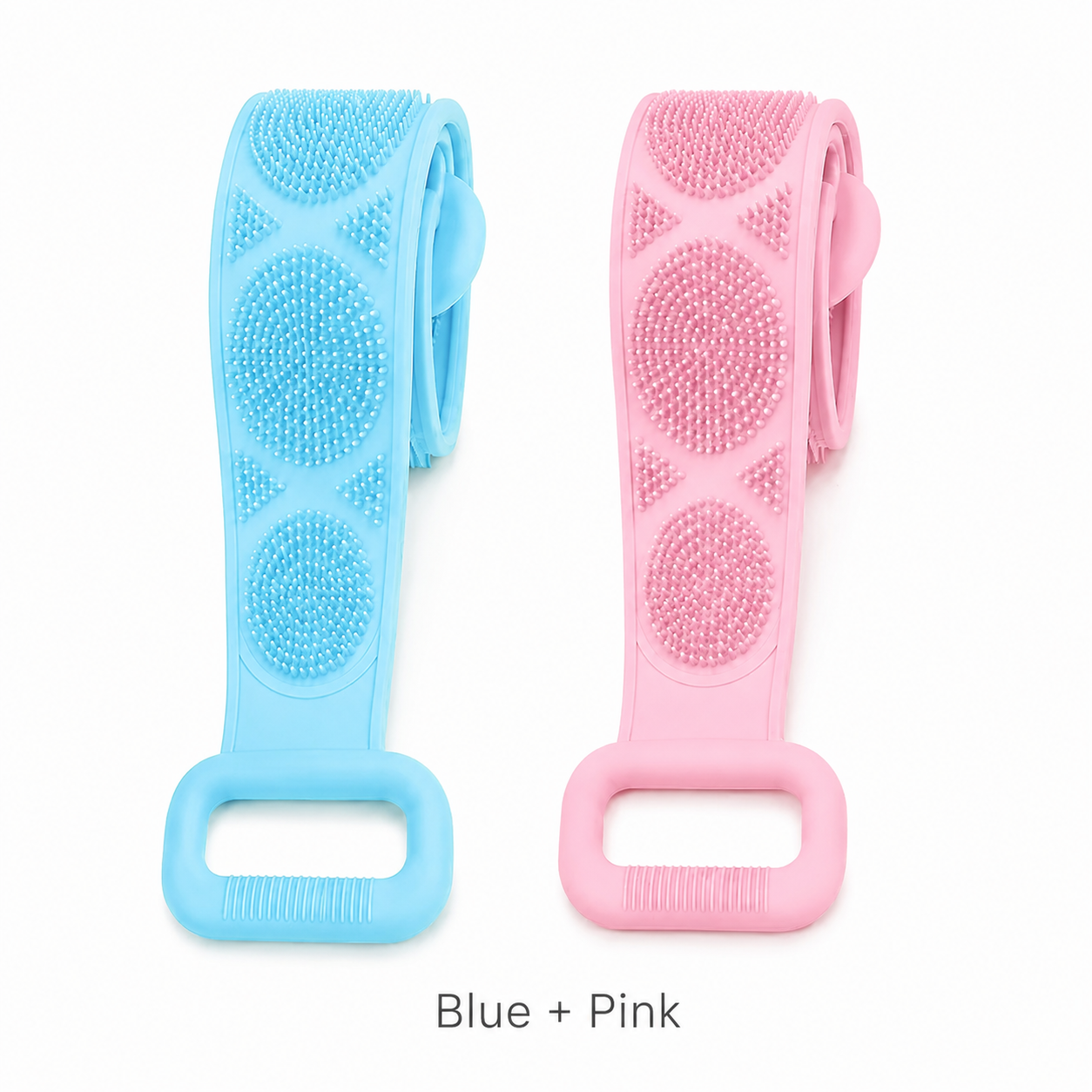 🚿 Dual Handle Silicone Back Scrub Strap | Deep Exfoliating Shower Brush