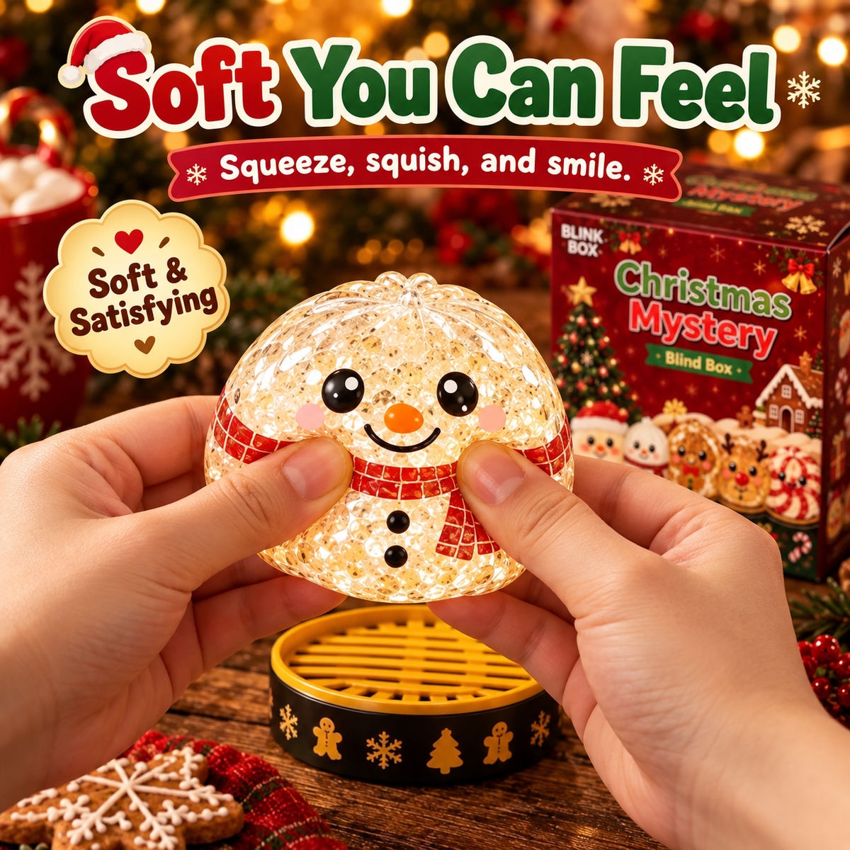 🔥 Limited-Time 49% OFF 🎄 Christmas Mystery Dumpling Squishy Blind Box 🎁 Cute Holiday Surprise Gift