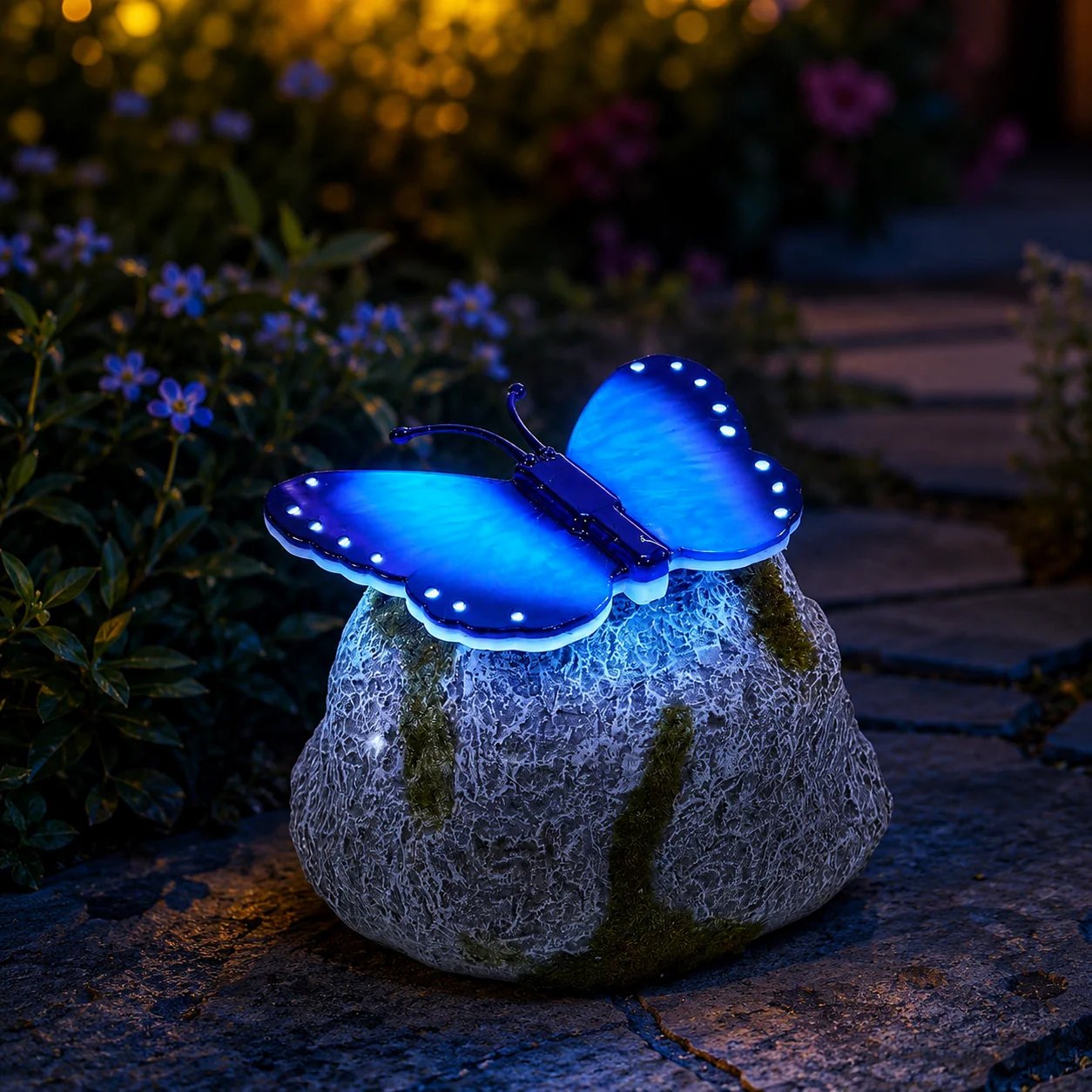 🥳SUMMER HOT SALE ✨🦋Illuminated Butterfly Stone Garden Light