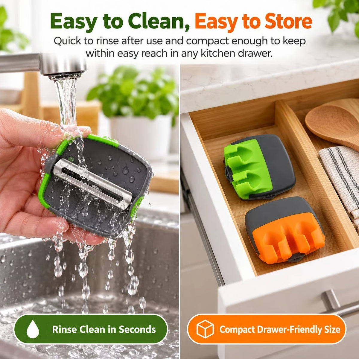 🥳2026 HOT SALE🥳💞50K+ SOLD! 🥕 49% OFF! Ergonomic Two-Finger Fruit and Vegetable Peeler