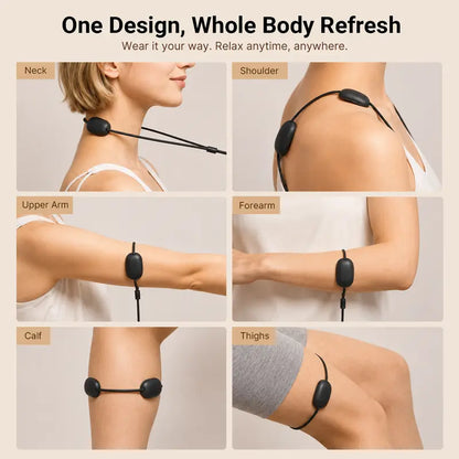 💆 Cordless Neck Massager · EMS + Heat Pendant for Neck & Body