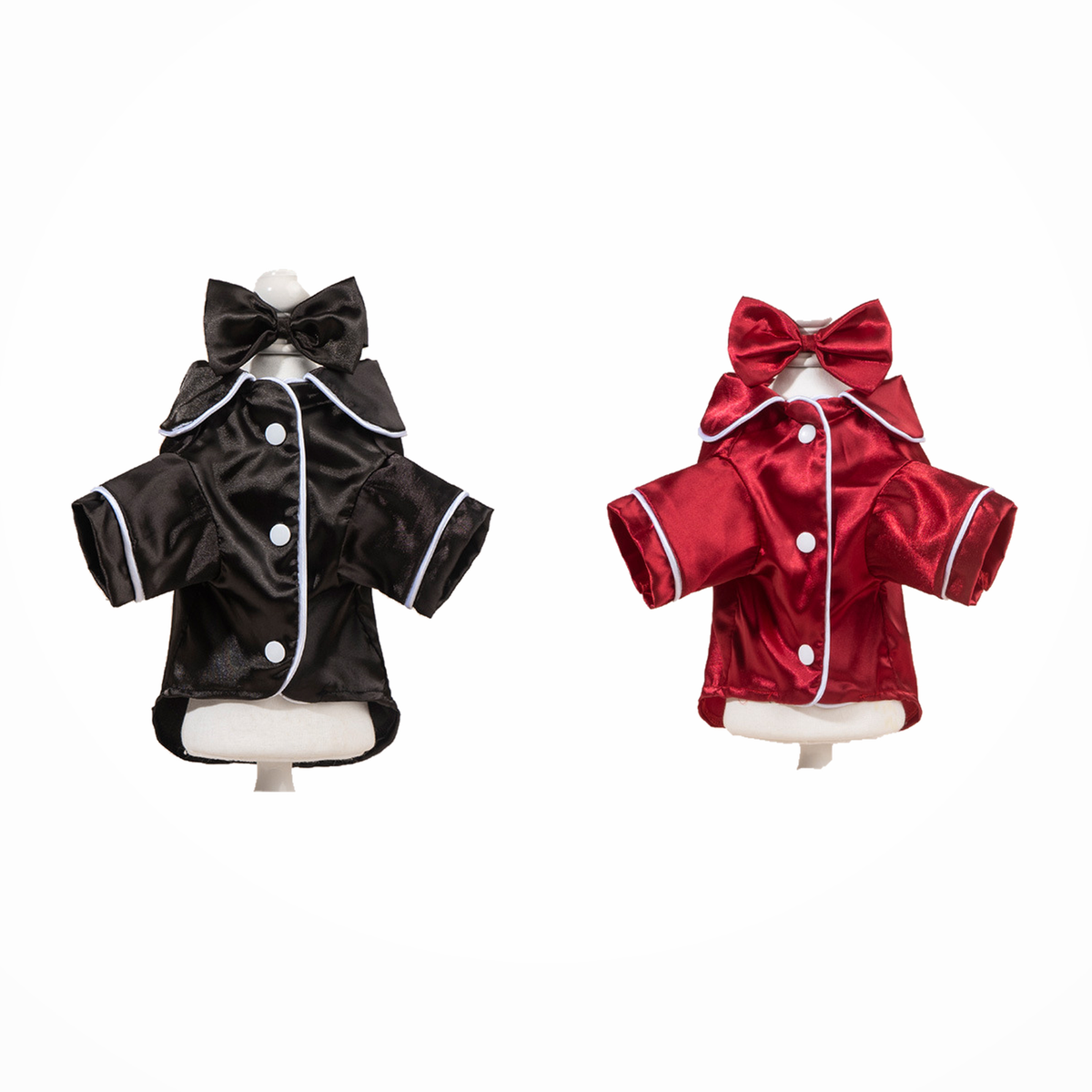 Satin-Look Dog & Cat Pajama Shirt | Cute Pet Outfit