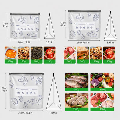 🔥 Limited-Time 49% OFF🥇 Reusable Aluminum Foil Food Storage Bags ♻️ Airtight Antibacterial Freezer Bags
