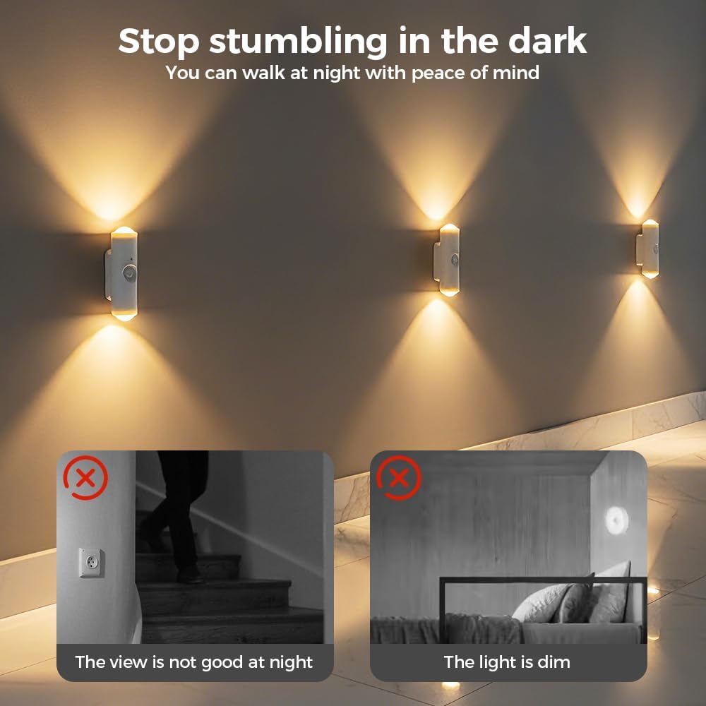 🌈 Magnetic Motion Sensor Wall Light | RGB & 3-Color Options