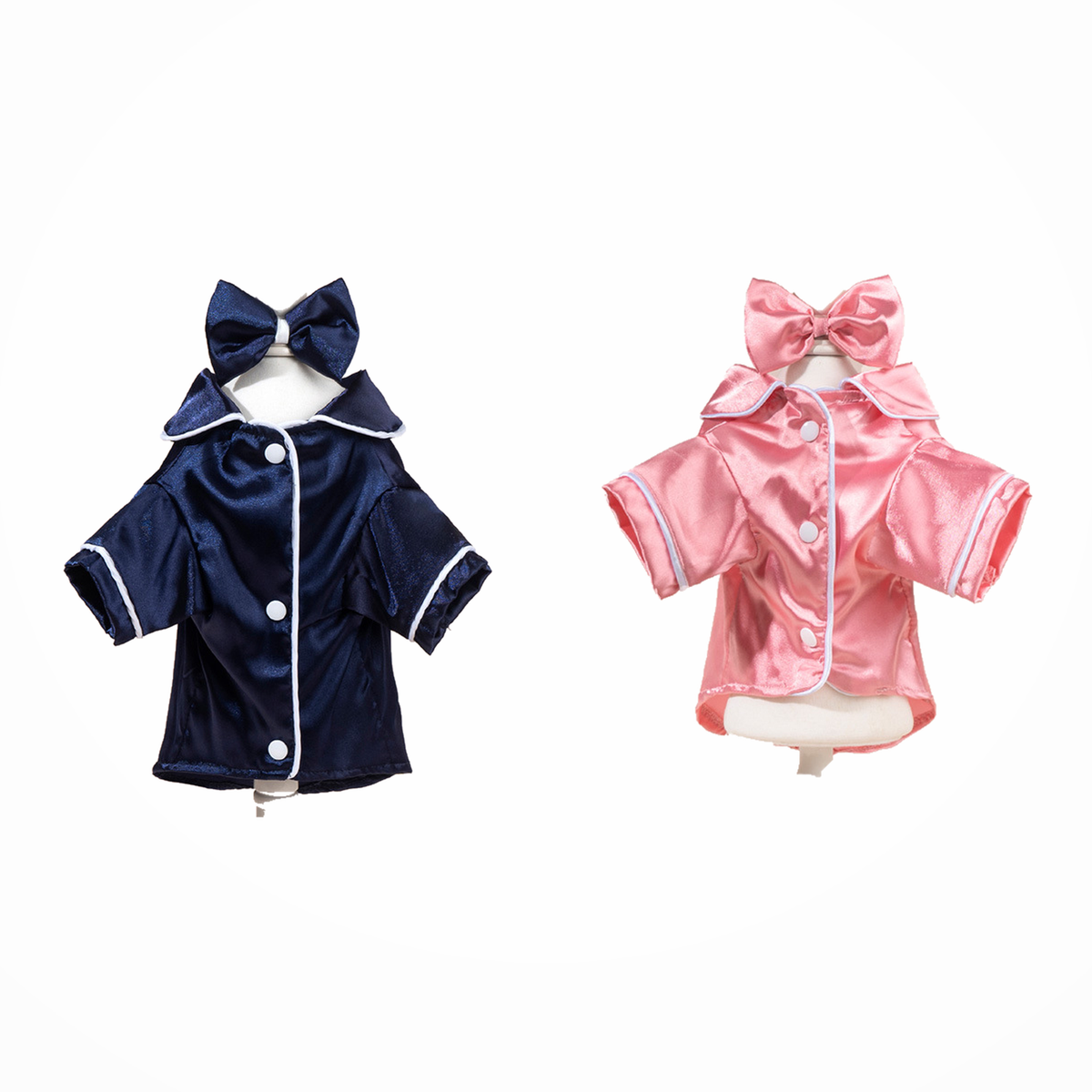 Satin-Look Dog & Cat Pajama Shirt | Cute Pet Outfit