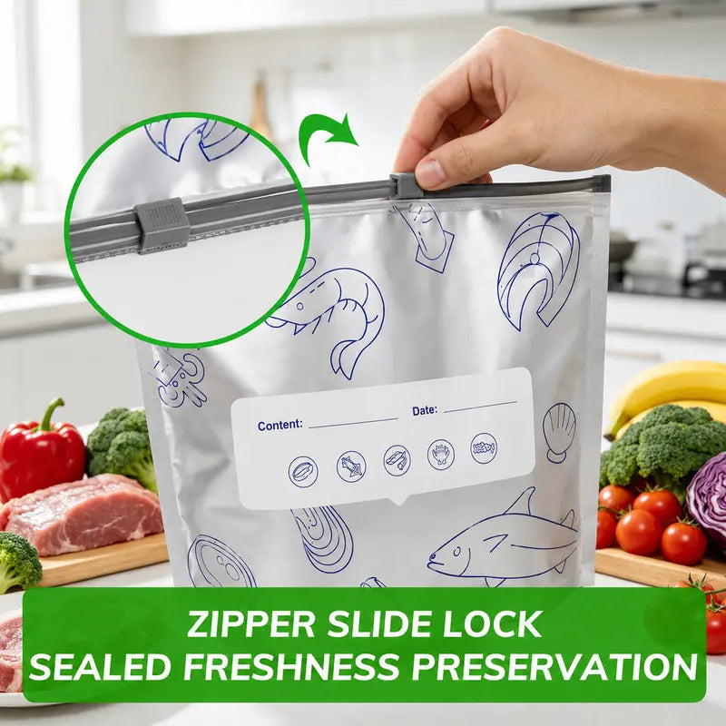 🔥 Limited-Time 49% OFF🥇 Reusable Aluminum Foil Food Storage Bags ♻️ Airtight Antibacterial Freezer Bags