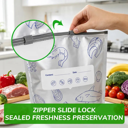 🔥 Limited-Time 49% OFF🥇 Reusable Aluminum Foil Food Storage Bags ♻️ Airtight Antibacterial Freezer Bags