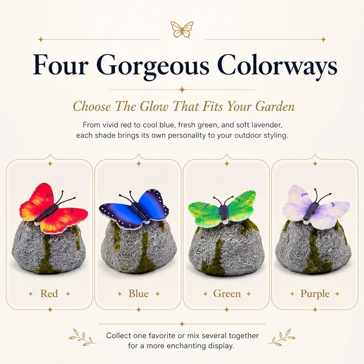🥳SUMMER HOT SALE ✨🦋Illuminated Butterfly Stone Garden Light