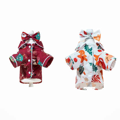 Satin-Look Dog & Cat Pajama Shirt | Cute Pet Outfit