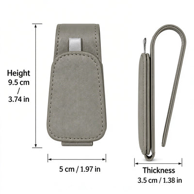 Universal Leather Car Sun Visor Sunglasses Holder Clip