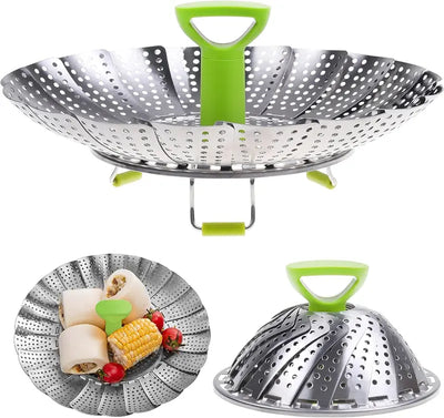 Flower-shaped Steel Folding Steamer