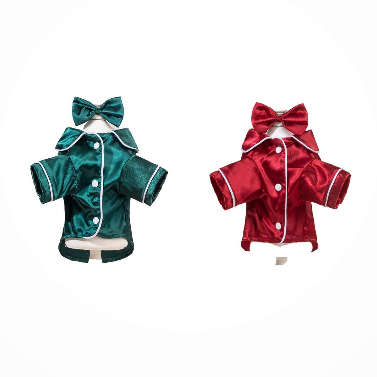 Satin-Look Dog & Cat Pajama Shirt | Cute Pet Outfit
