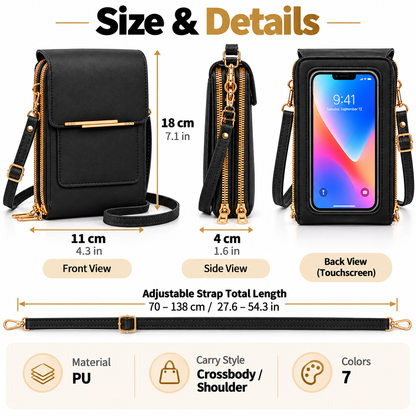 👜 Women's Touch Screen Crossbody Phone Bag · No Need to Take Out Phone 📱 — Best Gift for Her 💕
