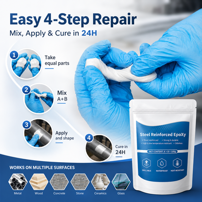 Two-Part Epoxy Putty 🔧 Fix Cracks & Leaks Fast — Strong Waterproof Repair Putty 💧✨