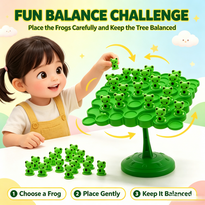 🐸Frog Balance Tree Game, Kids Educational Balance Toy, Multiplayer Family Desktop Interactive Board Game🎲