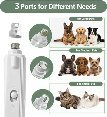 💥 LIMITED TIME 49% OFF 🐾 2-in-1 Pet Nail Clipper & Grinder ✨ LED Light, Low-Noise & Rechargeable