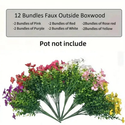 UV Resistant Colorful Fake Flower (6/12/24pcs/set)