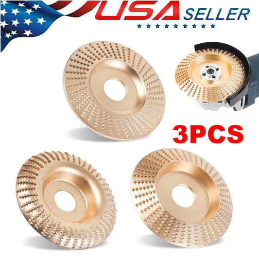 VeroShaper™ Pro-Series 3-Piece Wood Carving & Shaping Disc Set ✦ Industrial-Grade Carbon Steel 🛡️✨