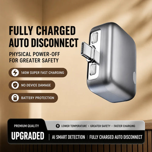 ⚡Smart Auto Stop Charging Protector🔋 - AI Auto Disconnect 140W Fast Charger-Protect Your Cell Phone and Home from Accidental Fires