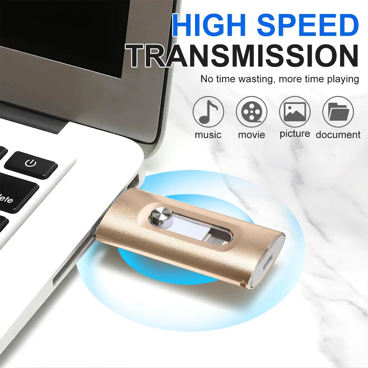 🔥Last Day Sale 49% -4-in-1 Portable Flash Drive for iPhone, Android & PC – High-Speed USB/Type-C Memory Stick ⚡📱