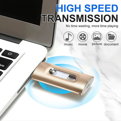 🔥Last Day Sale 49% -4-in-1 Portable Flash Drive for iPhone, Android & PC – High-Speed USB/Type-C Memory Stick ⚡📱