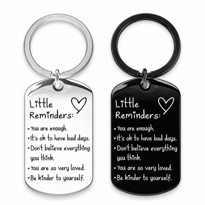 💖 Little Reminders Keychain ✨ Stainless Steel Encouragement Gift