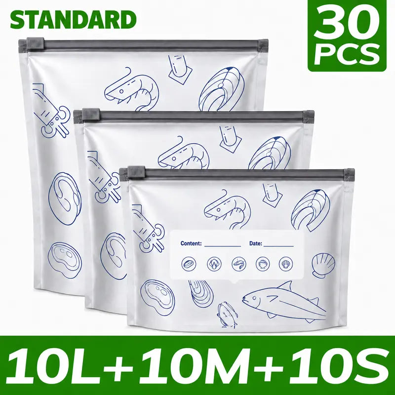 🔥 Limited-Time 49% OFF🥇 Reusable Aluminum Foil Food Storage Bags ♻️ Airtight Antibacterial Freezer Bags