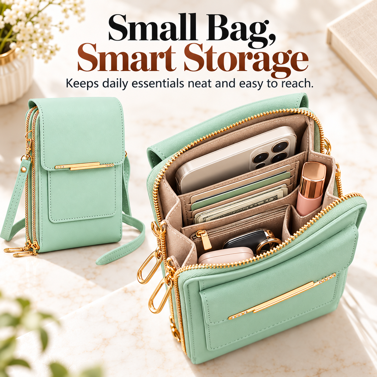 👜 Women's Touch Screen Crossbody Phone Bag · No Need to Take Out Phone 📱 — Best Gift for Her 💕