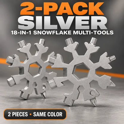 🔥LAST DAY 49% OFF❄️ 18-in-1 Snowflake Multi-Tool 🔧 Stainless Steel EDC Keychain Tool