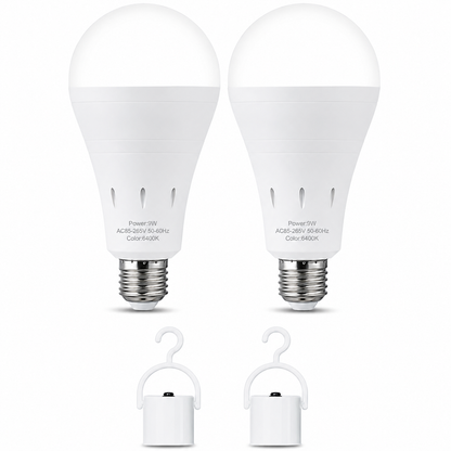 🔥LAST DAY 49% OFF🔥💡Rechargeable Emergency Light Bulb | 9W Battery Backup LED Bulb for Power Outages