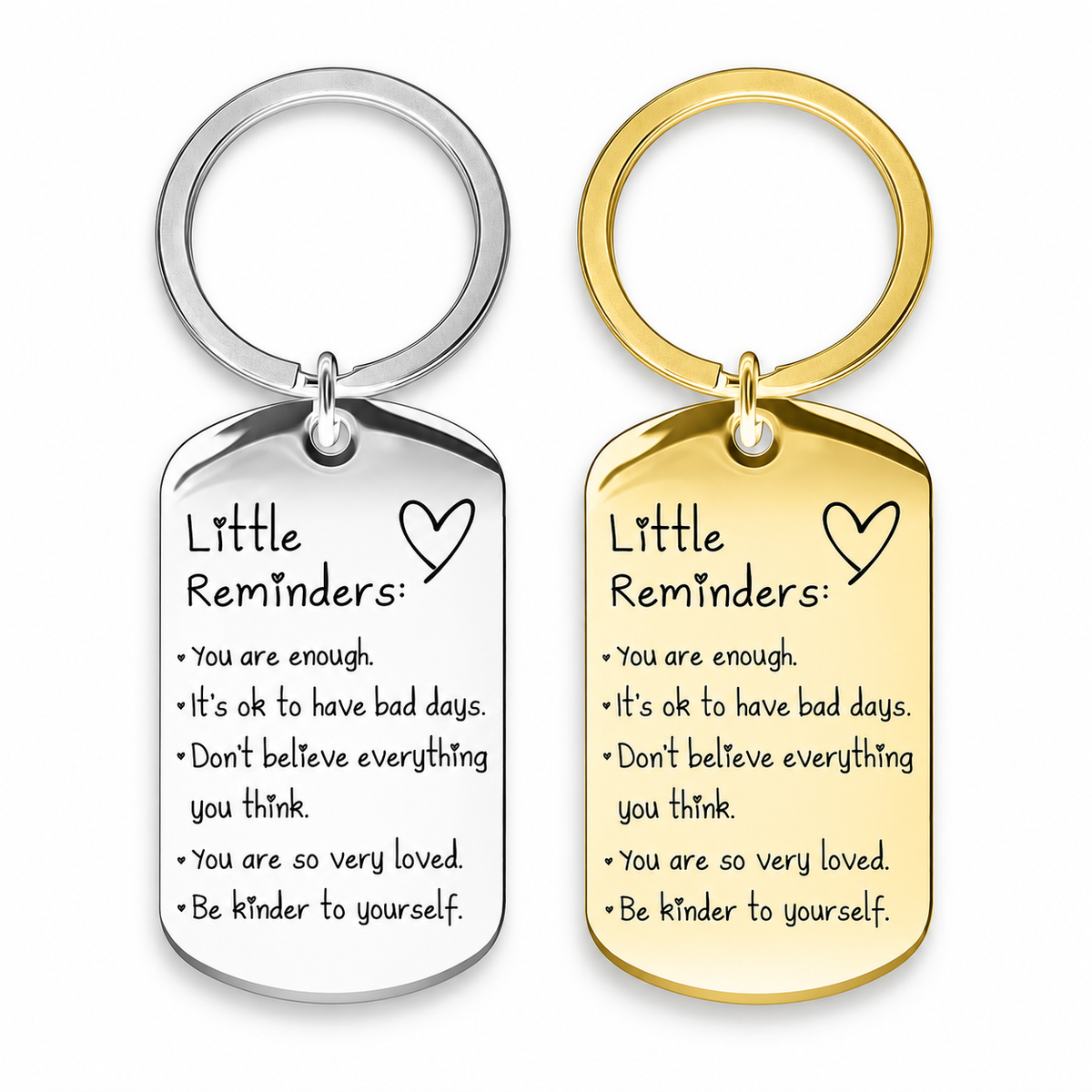 💖 Little Reminders Keychain ✨ Stainless Steel Encouragement Gift