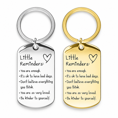 💖 Little Reminders Keychain ✨ Stainless Steel Encouragement Gift