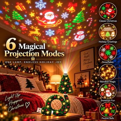 🔥 Limited-Time 49% OFF 🎄✨ Twinkle Tree Christmas Projector Lamp — 6 Magical Holiday Light Modes