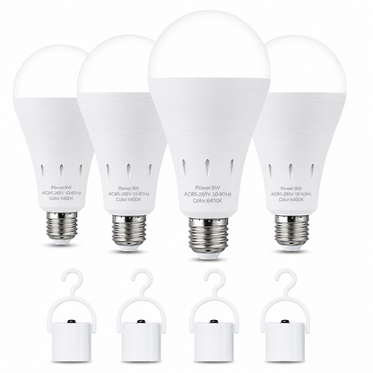 🔥LAST DAY 49% OFF🔥💡Rechargeable Emergency Light Bulb | 9W Battery Backup LED Bulb for Power Outages