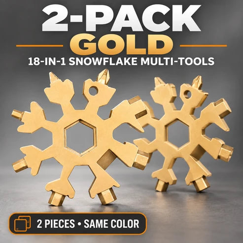 🔥LAST DAY 49% OFF❄️ 18-in-1 Snowflake Multi-Tool 🔧 Stainless Steel EDC Keychain Tool