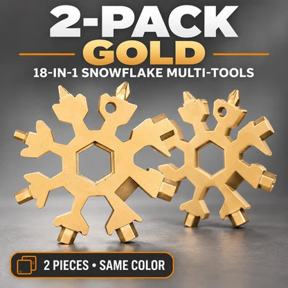 🔥LAST DAY 49% OFF❄️ 18-in-1 Snowflake Multi-Tool 🔧 Stainless Steel EDC Keychain Tool