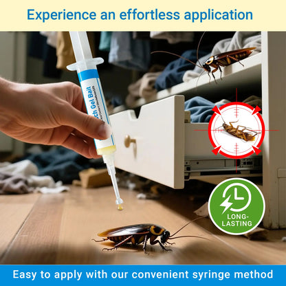 2-Pack Cockroach Gel Bait Syringes for Indoor Control