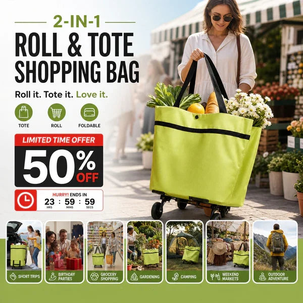 🔥Limited-time 50% off🔥Foldable 2-in-1 Shopping Bag